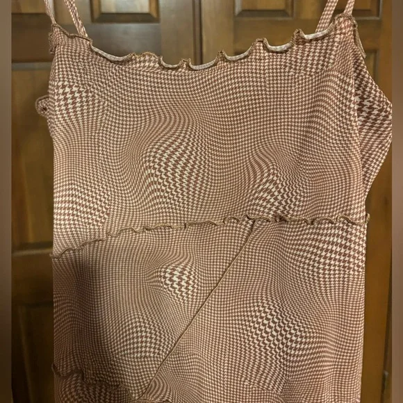 Festival abstract Y2K Mesh slip dress UO small raw hem Ruffle Dress *2 for 20* - Picture 9 of 14